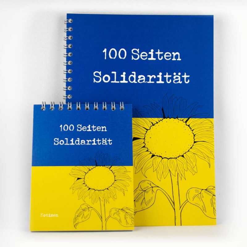 Solidarität mit der Ukraine Spendenaktion Notizbuch