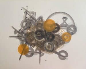 Ein Gemälde von Niki Passath aus der Reihe "Assemblismen" (2023)